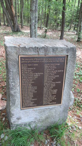 A plaque thanking all those who made these trails a reality