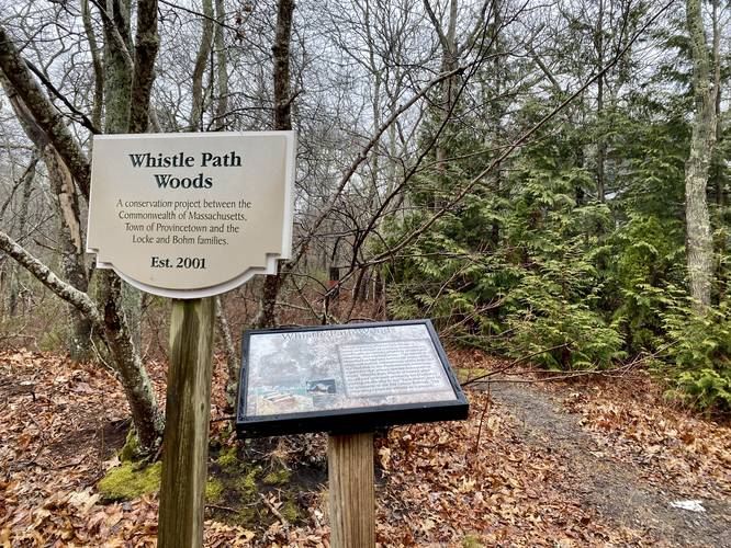 Whistle Path Woods trailhead
