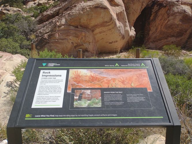 Information placard about the Ancient Pictographs