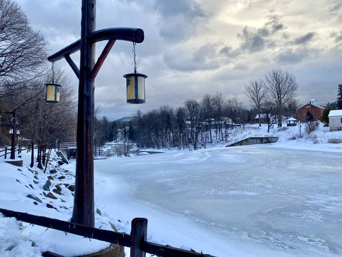 Scenic pathway along the Wilmington-Ausable Dam