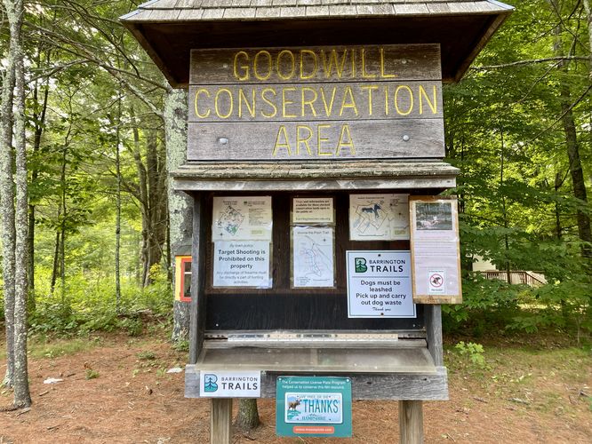 Goodwill Conservation Area trail kiosk