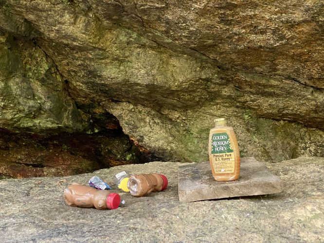 Honey jars left at Pooh's house