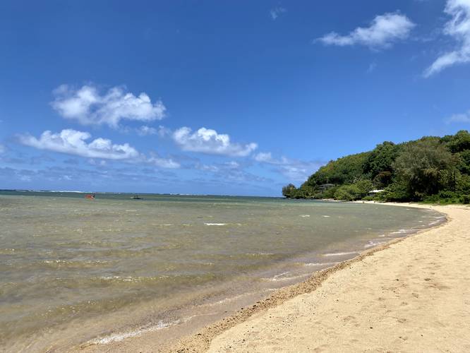 Anini Beach (western-most section) facing east