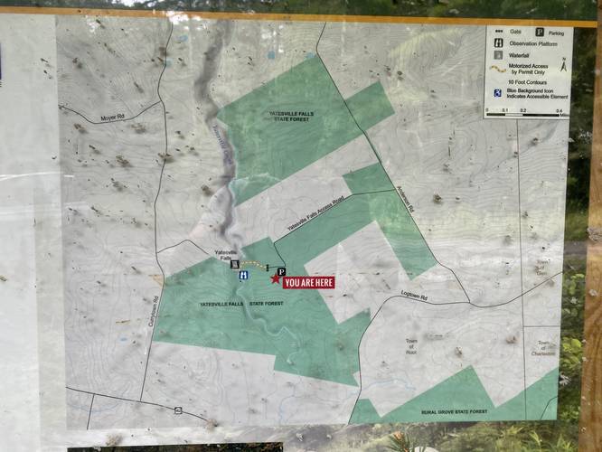 Yatesville Falls State Forest map